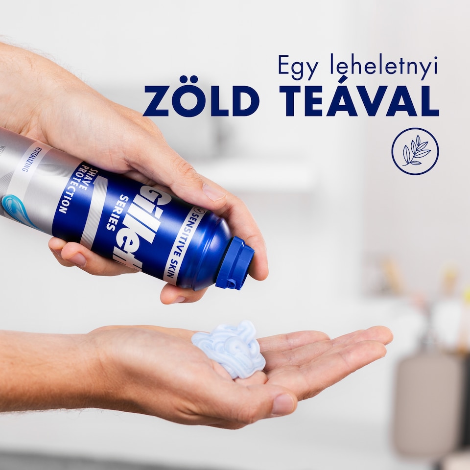 Gillette Series Revitalizáló Borotvazselé Zöld Teával, Férfiaknak, 200ml  1. kép