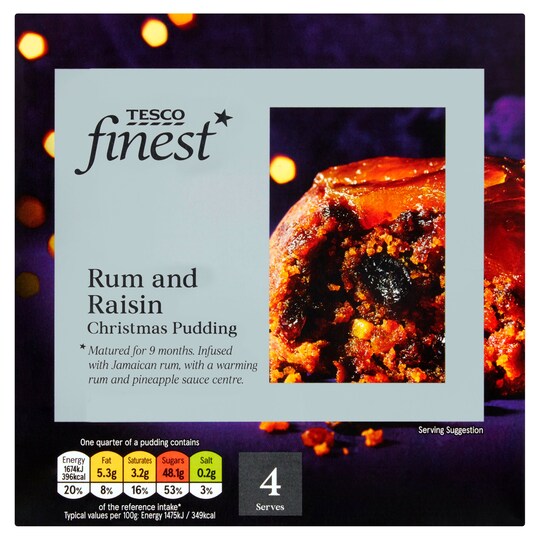 Tesco Finest Rum & Raisin Pudding 454g Tesco Groceries
