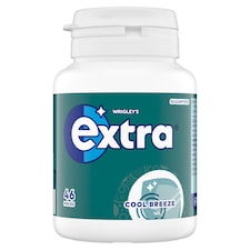 Wrigley's Extra Cool Breeze Flavour Sugarfree Chewing Gum Bottle 46 Pieces 64g