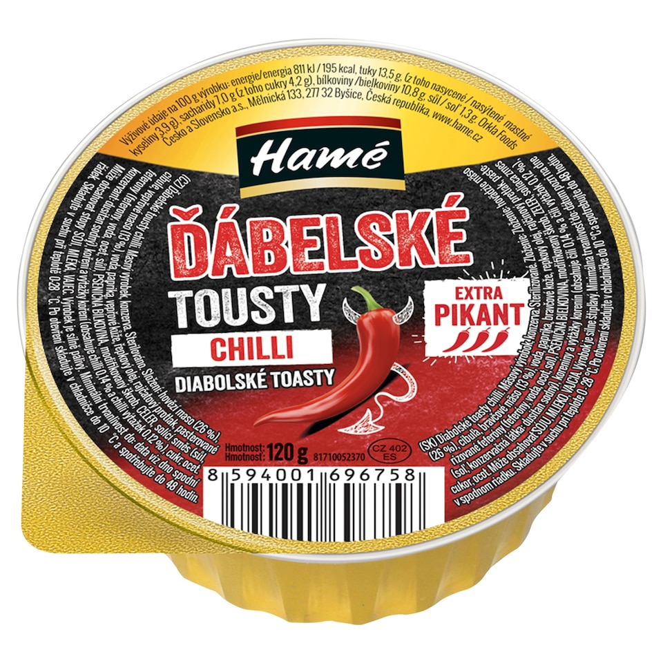Hamé Ďábelské tousty chilli 120g