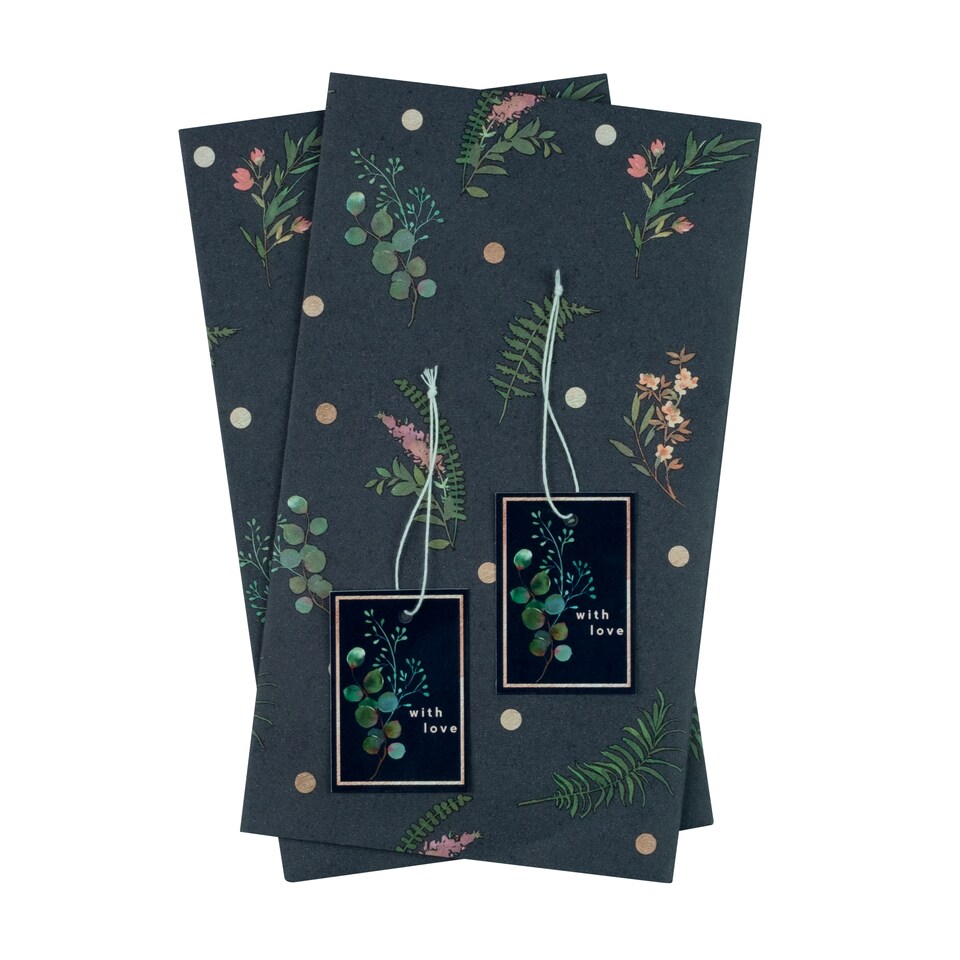 Tesco Dark Floral 2 Sheet 2 Tag