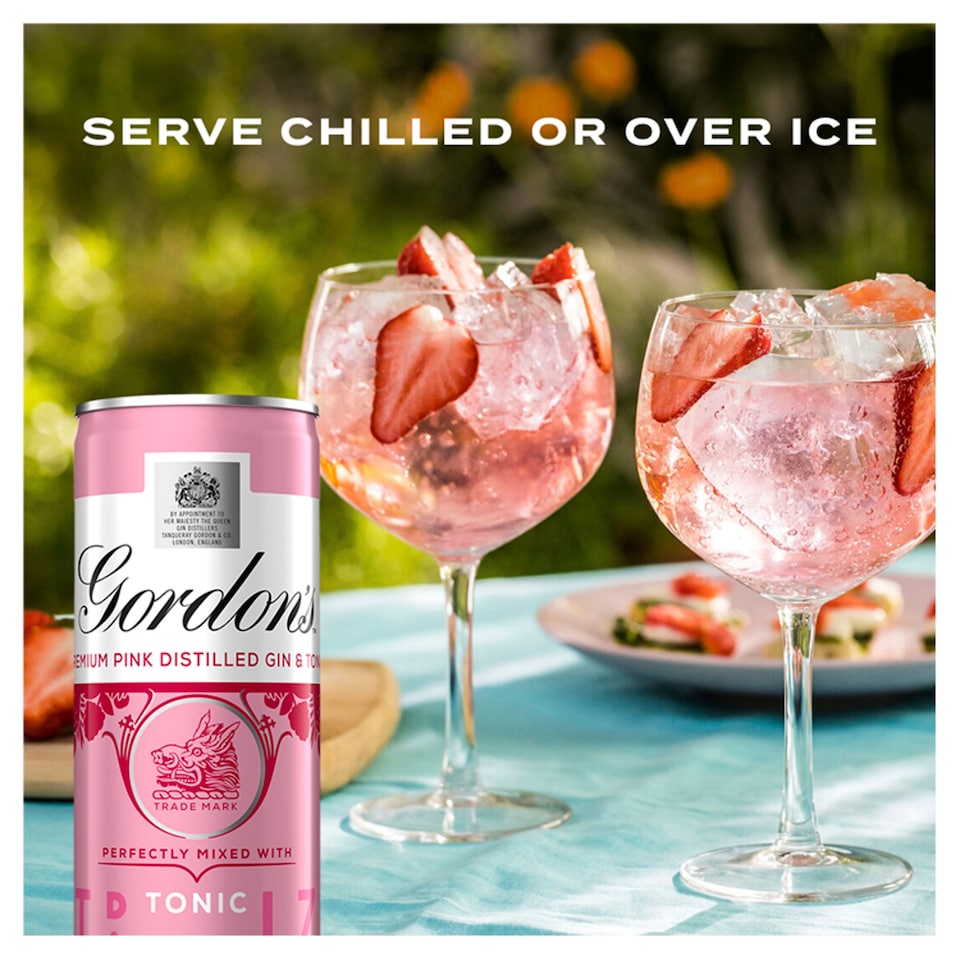 image 1 of Gordon's Pink Gin & Tonic Can 5% Vol 250ml 