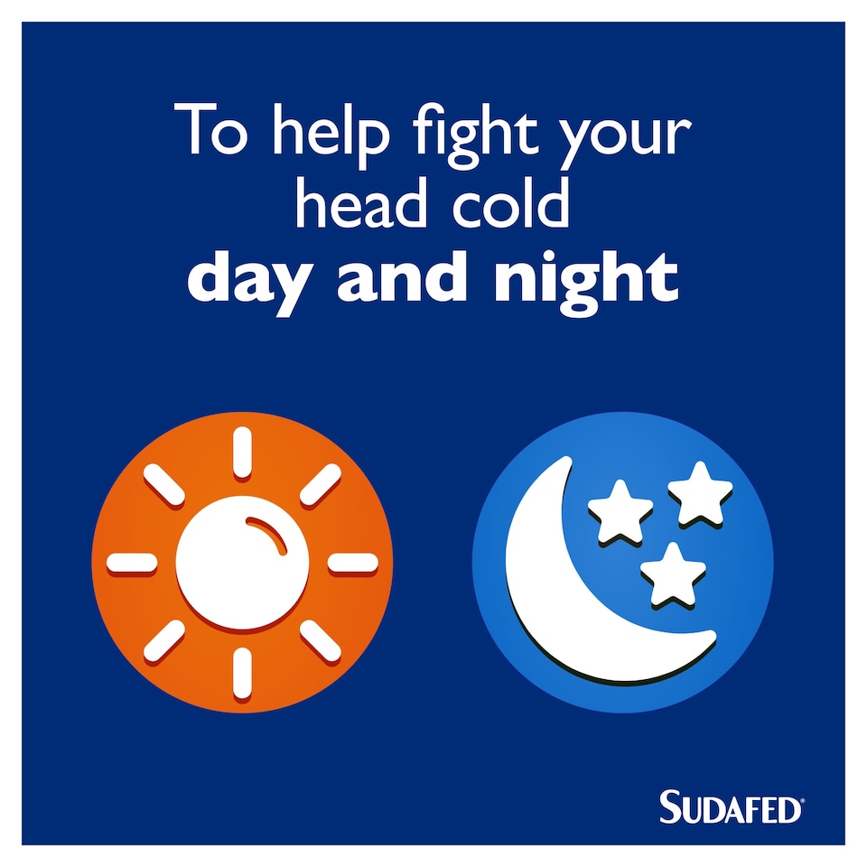 image 1 of Sudafed Congestion Headache Relief Capsules, Day & Night 16s