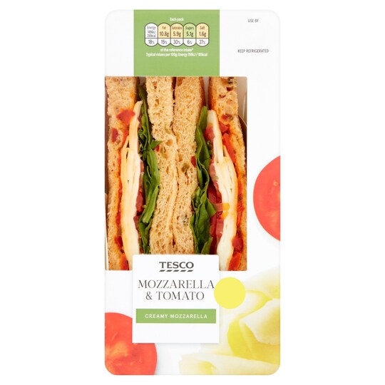 Tesco Mozzarella & Tomato Sandwich Tesco Groceries