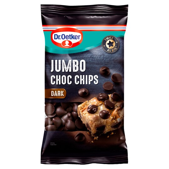 Dr Oetker Dark Jumbo Chocolate Chips 125G Tesco Groceries