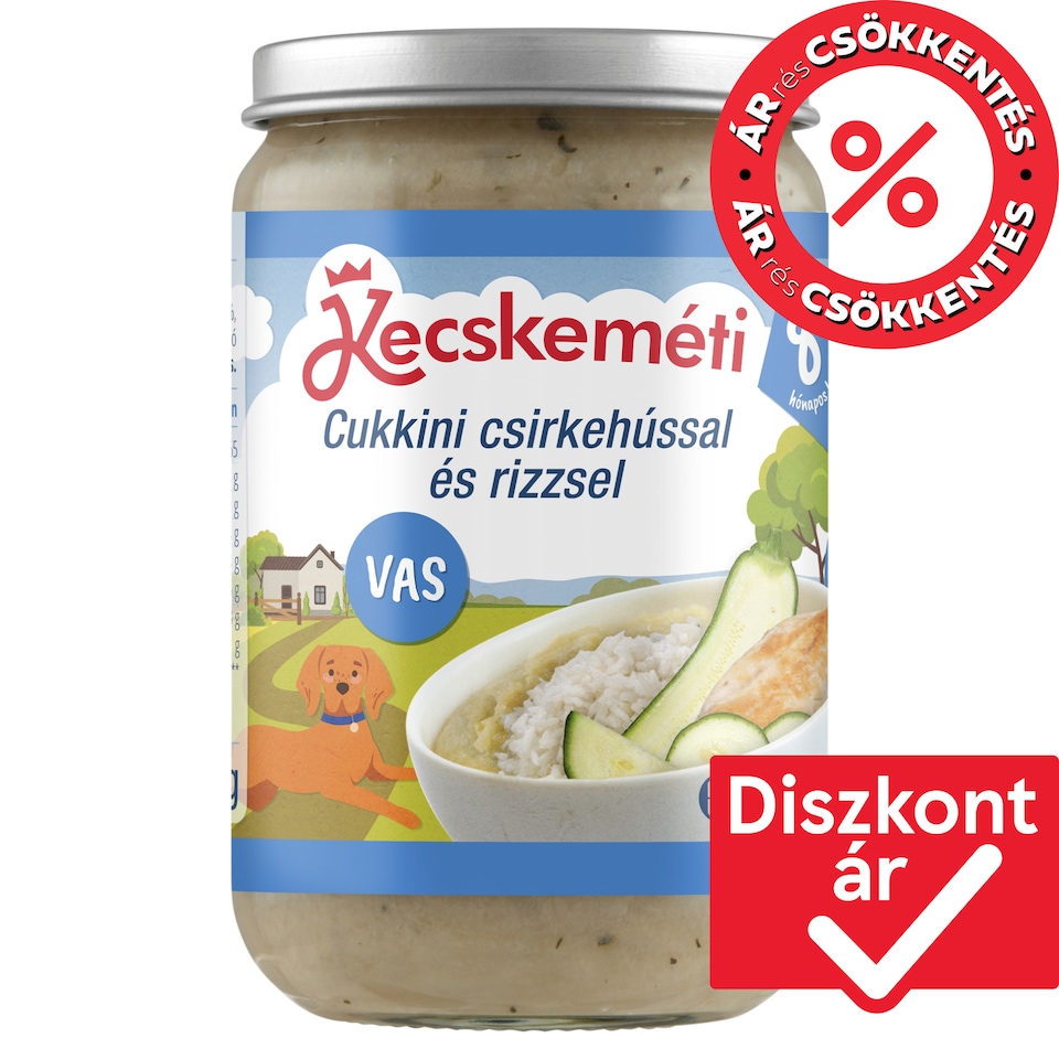 Kecskeméti Zucchini with Chicken and Rice Baby Food 8 Months+ 220 g