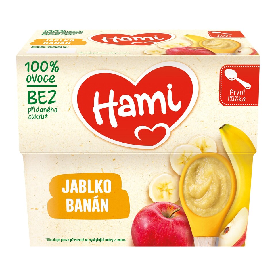 obrázok 1 z HAMI ovocný príkrm Jablko a banán 4x100g