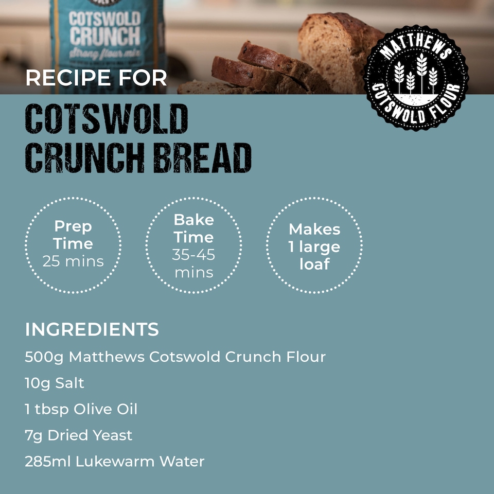 image 1 of Matthews Cotswold Crunch Strong Flour Mix 1.5kg