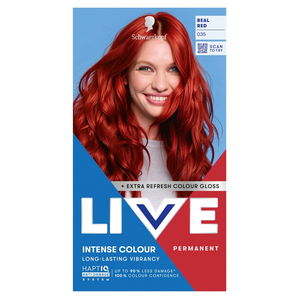 Schwarzkopf Live tartós hajfesték 035 Vörös
