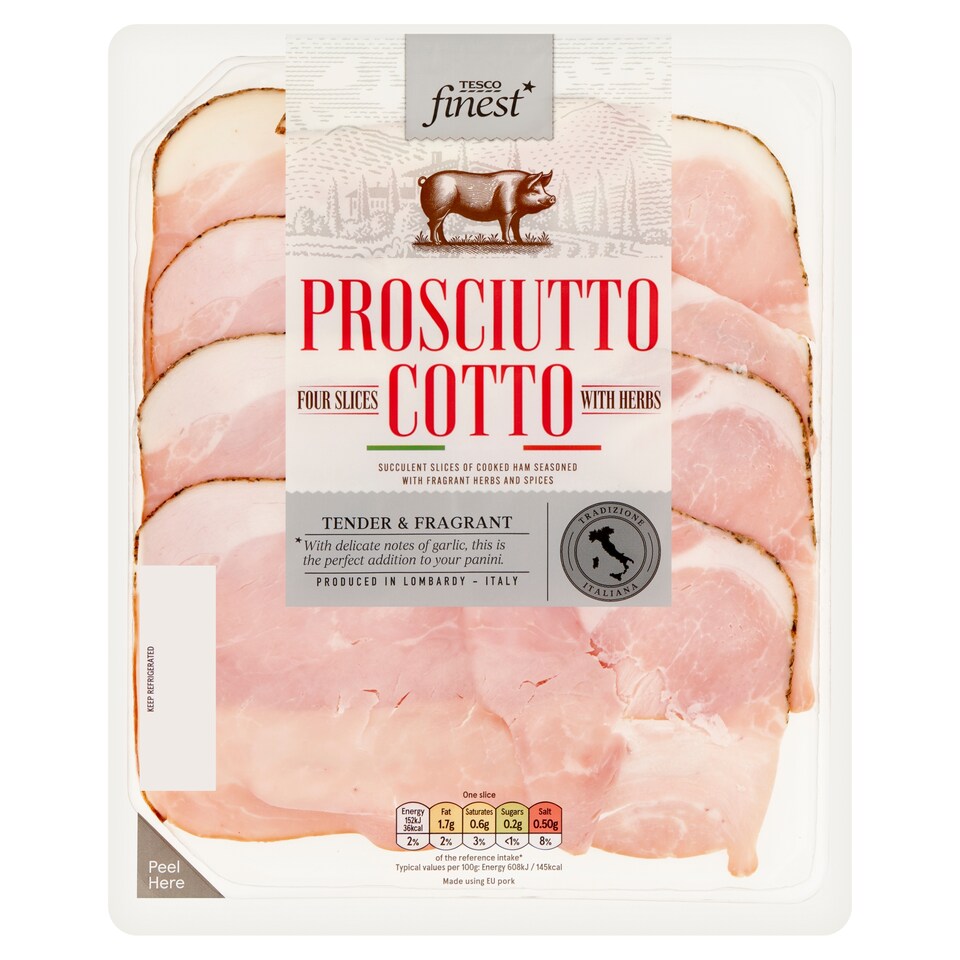 Tesco Finest Prosciutto Cotto 100g