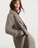 image 1 of F&F Double Breasted Houndstooth Print Coat with Wool in Multi Brown