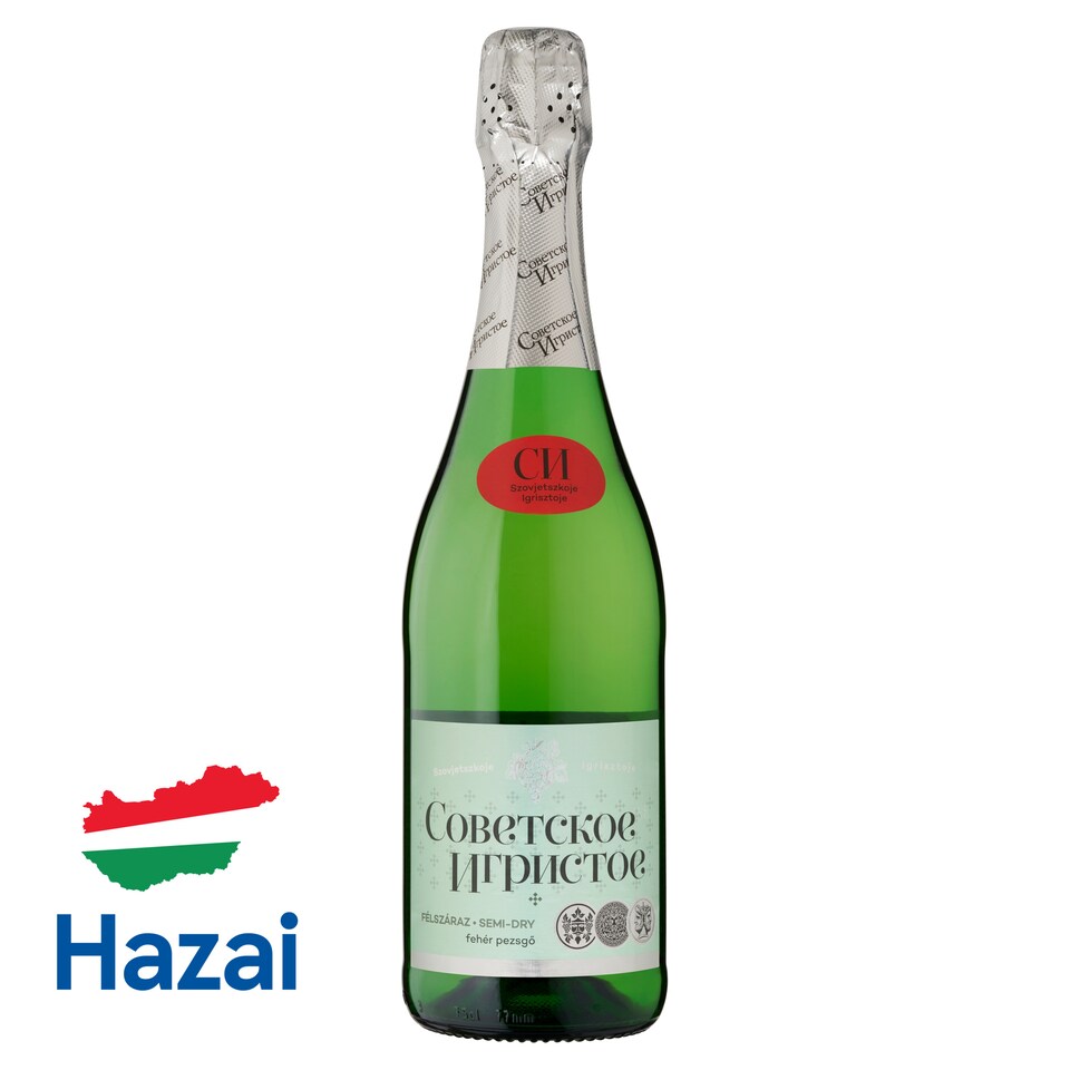 Szovjetszkoje Igrisztoje félszáraz fehér pezsgő 11% 750 ml  1. kép