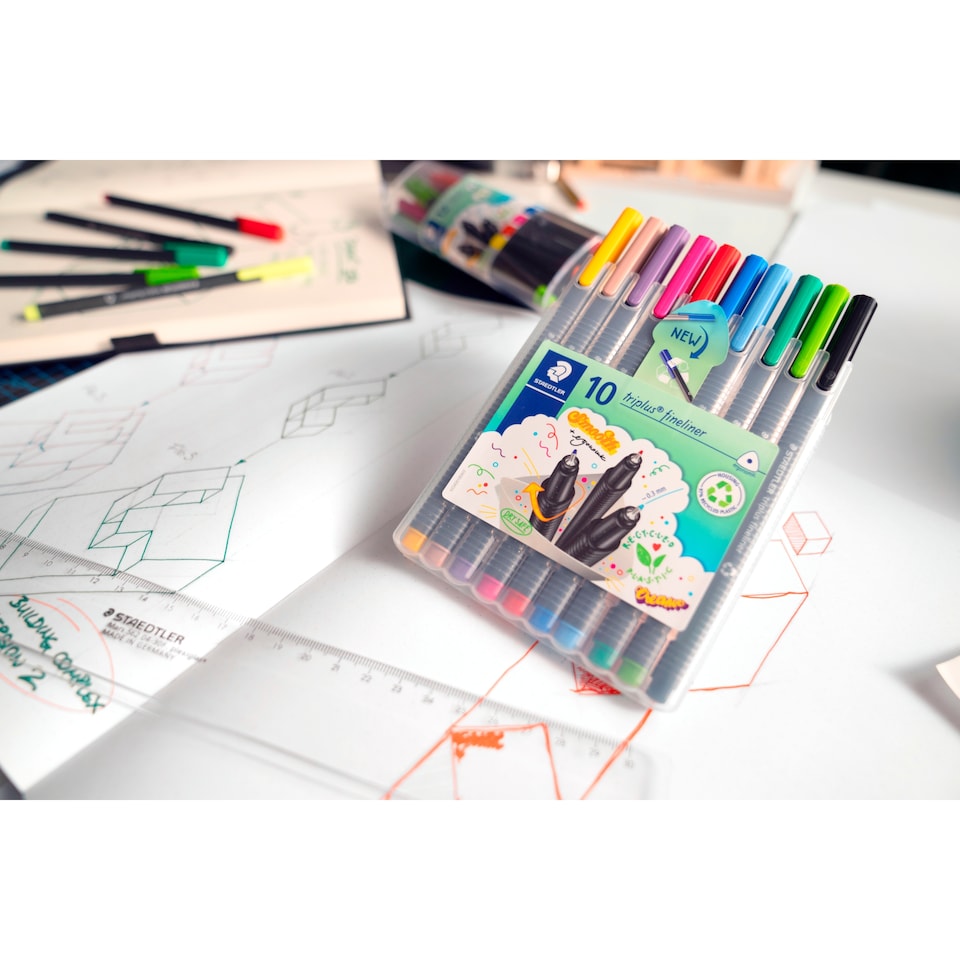 image 1 of Staedtler Triplus Fineliners 10 Pack