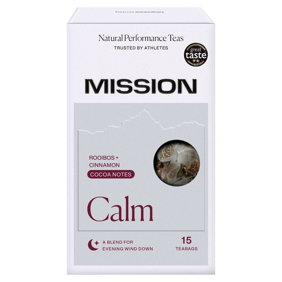 MISSION Calm Rooibos Tea with Cinnamon, Cocoa 15 Tea Bags 37.5g