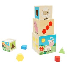 Carousel Wooden Blocks & Shape Sorter