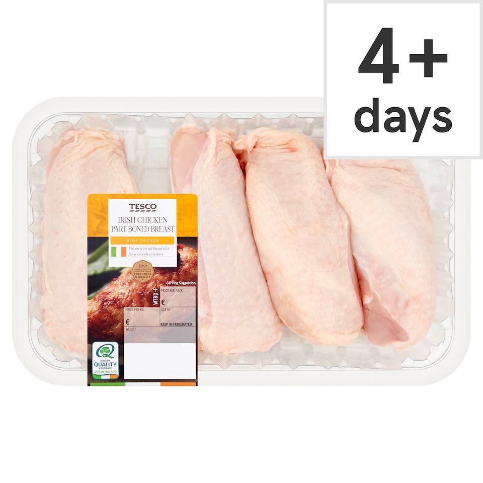 Tesco Irish Chicken Part Boned Breast 800G