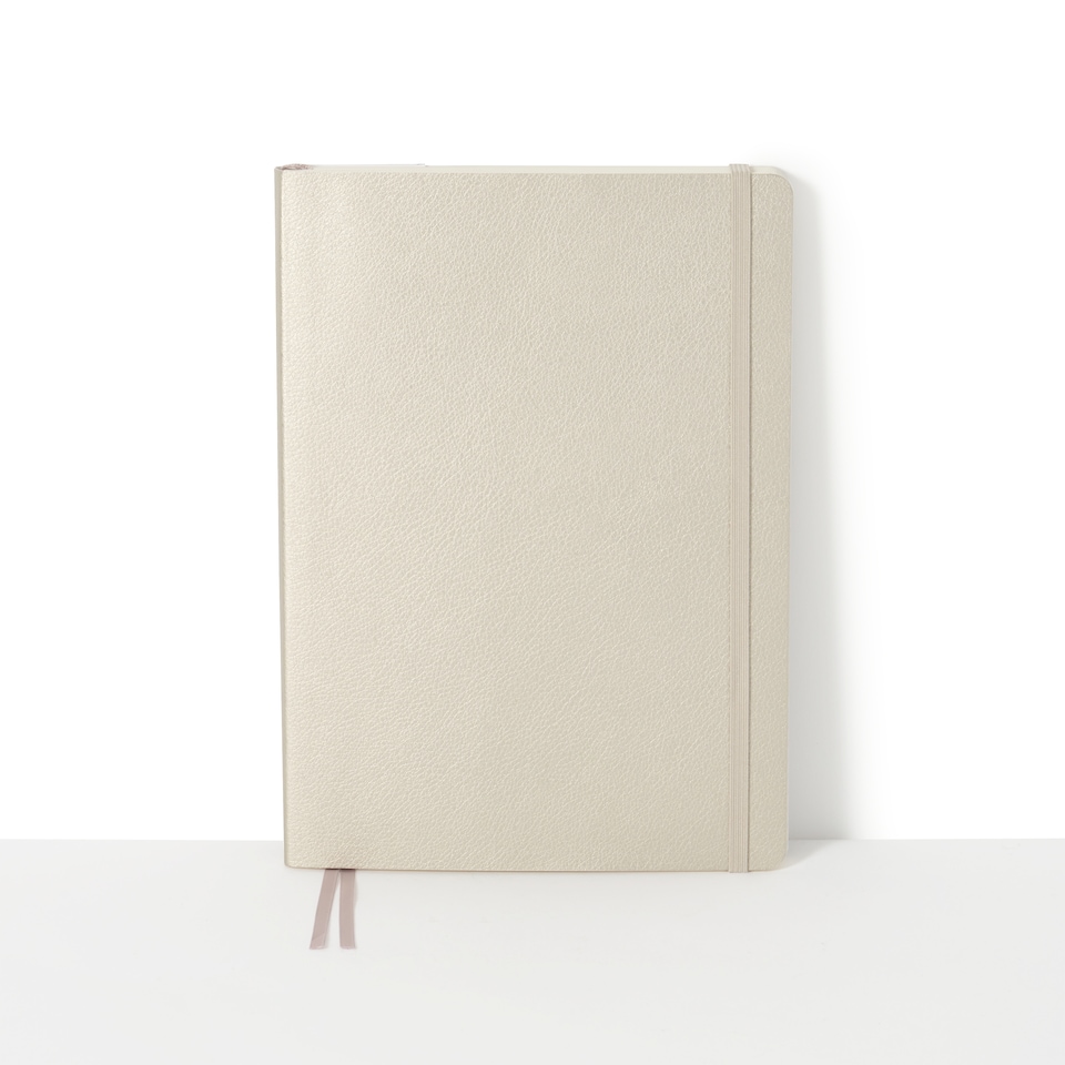 image 1 of Agenzio Soft Touch Large Ruled Notebook Gold