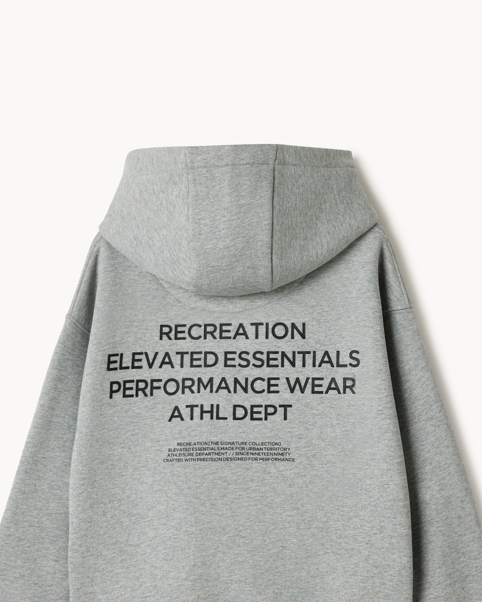 image 1 of F&F Boys Cotton Rich Slogan Hoodie in Grey Marl