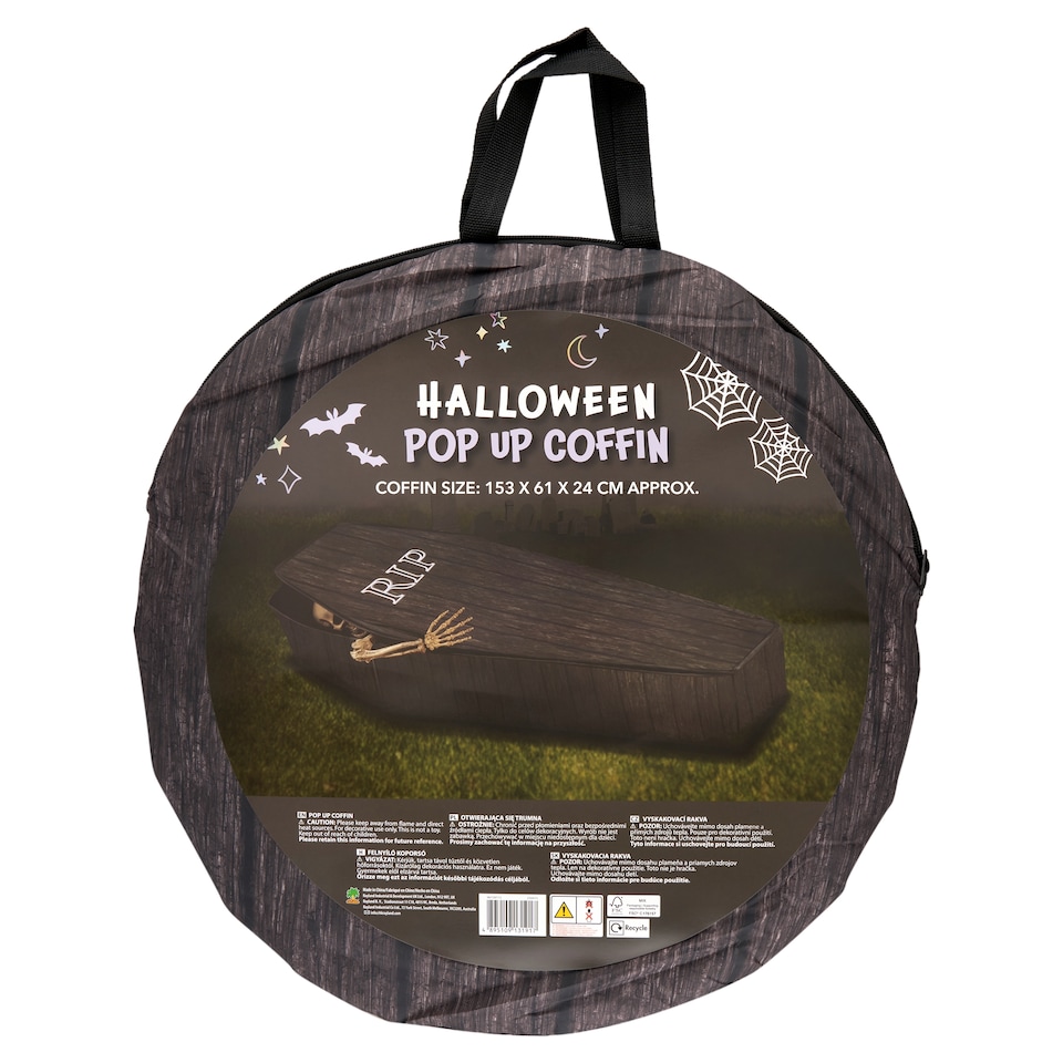 Rayland Halloween Pop Up Coffin 153 x 61 x 24 cm