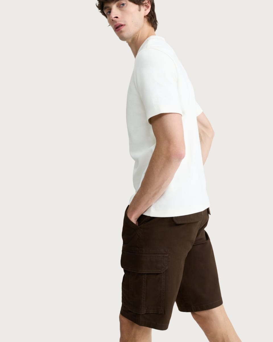 image 1 of F&F Cotton Rich Cargo Shorts in Brown