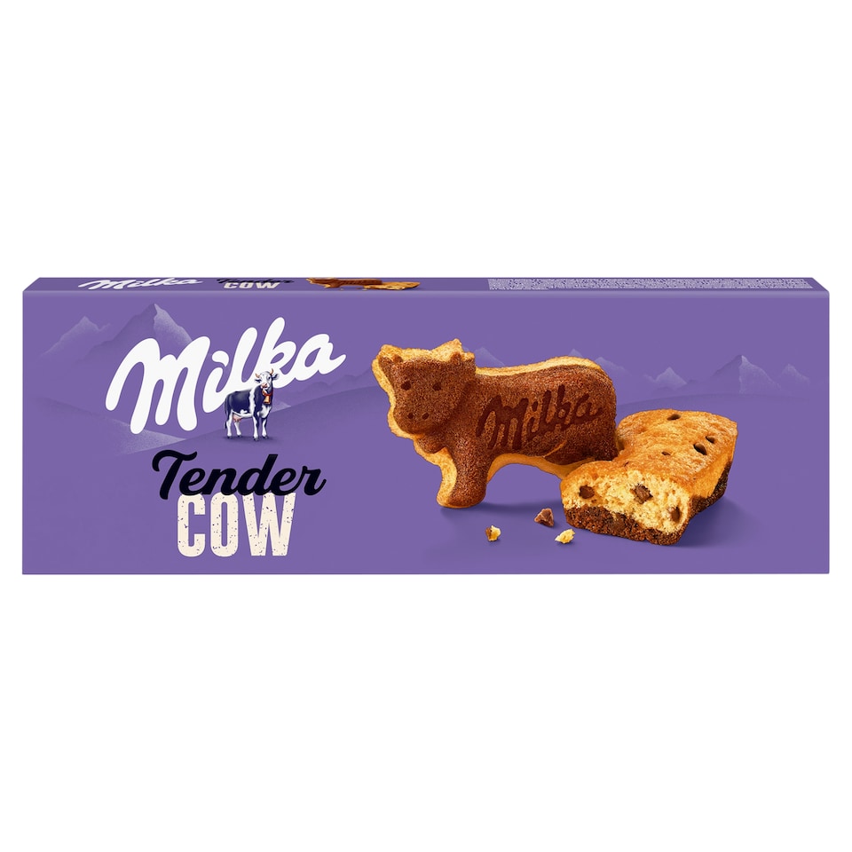 Milka Jemné Pečivo Tender Cow S Kúskami čokolády 140 G