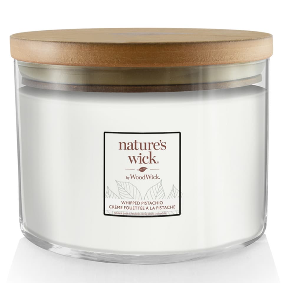 image 1 of Nature's Wick Whipped Pistachio Multi Wick Candle 433.2g