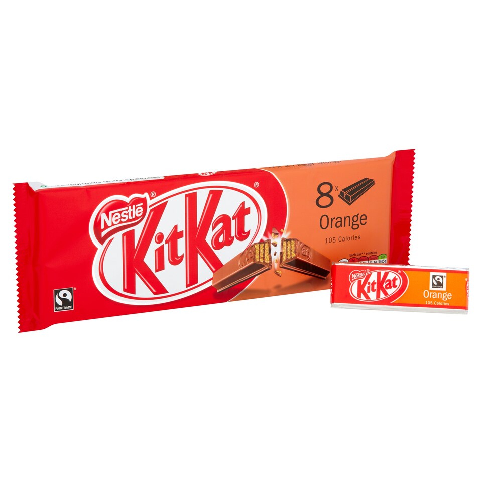 image 1 of Kit Kat 2 Finger Orange Chocolate Biscuit 8 Pack 165.6G