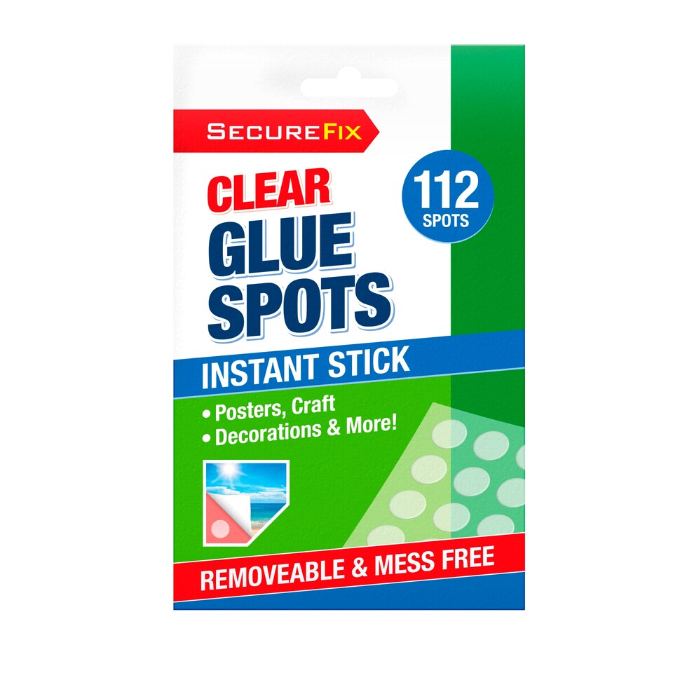 Securefix Clear Glue Spots 112 Pack