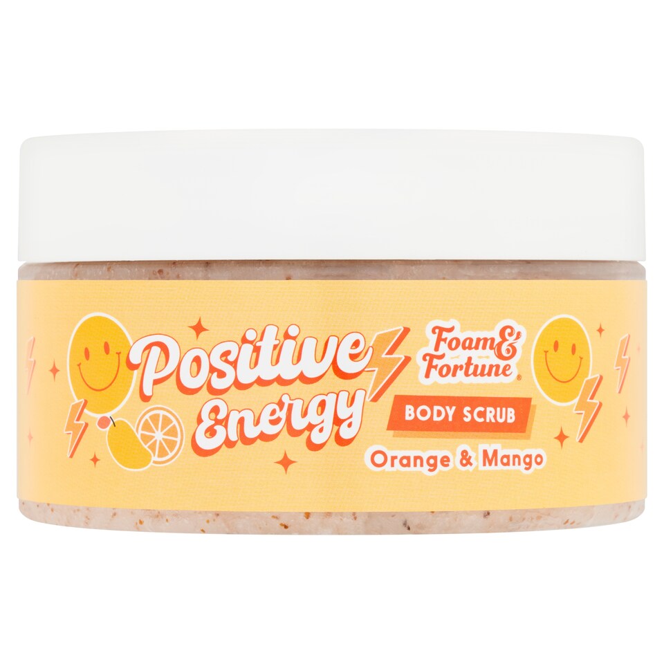 FOAM & FORTUNE POSITIVE ENERGY BODY SCRUB ORANGE & MANGO 300G