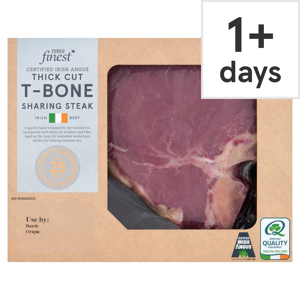 Tesco Finest Certified Irish Angus TBone Sharing Steak 600g