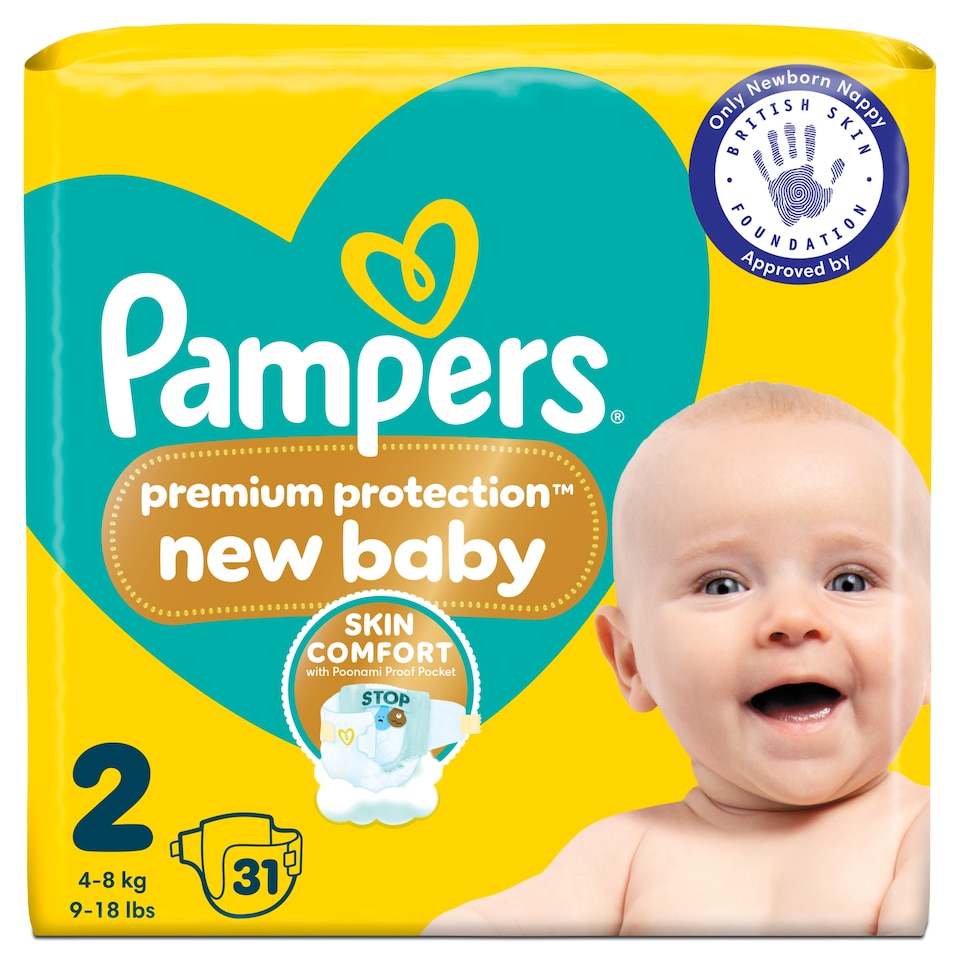image 1 of Pampers New Baby Size 2 31 Nappies