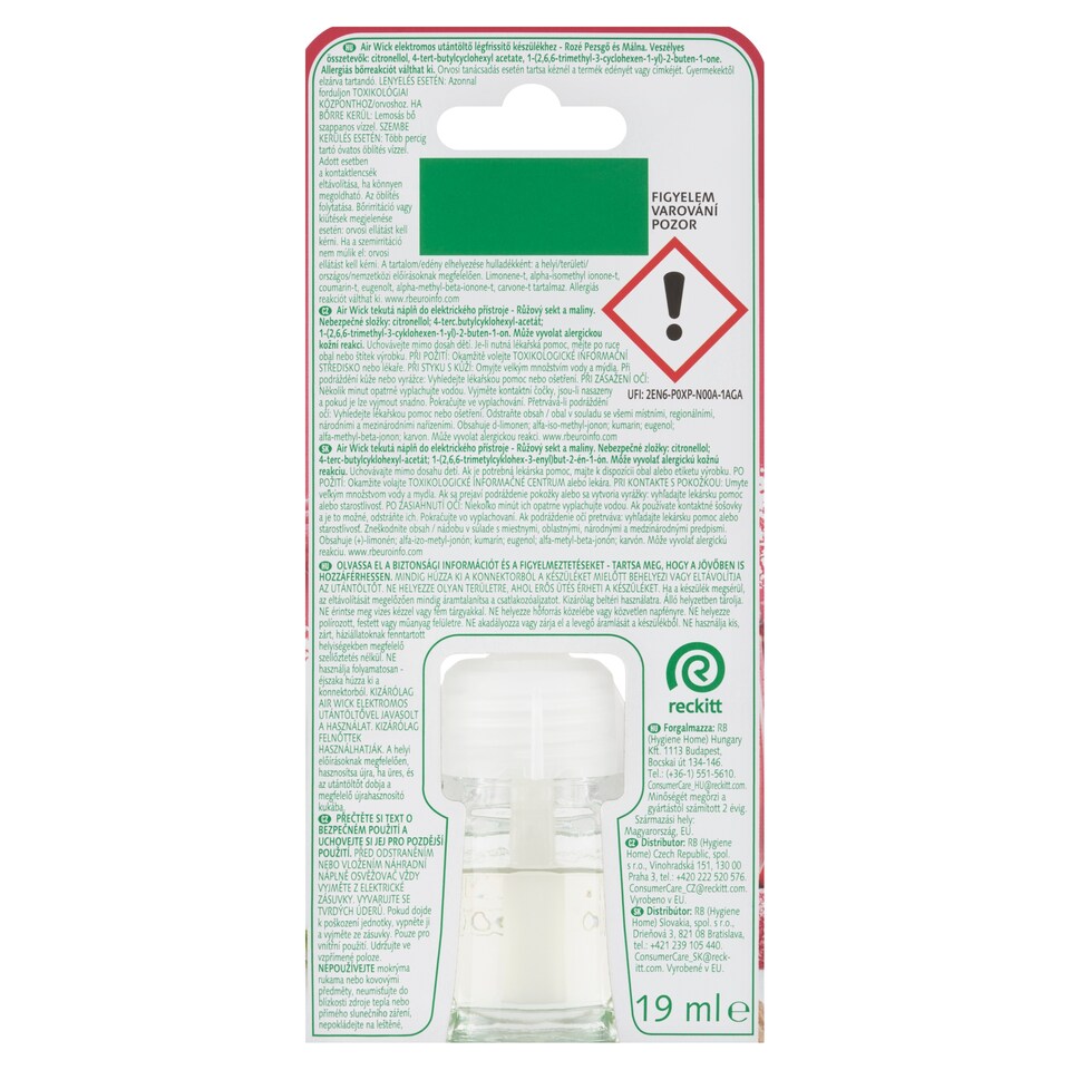 obrázok 1 z Air Wick Essential Oils Tekutá náplň do elektrického prístroja ružový sekt a maliny 19 ml
