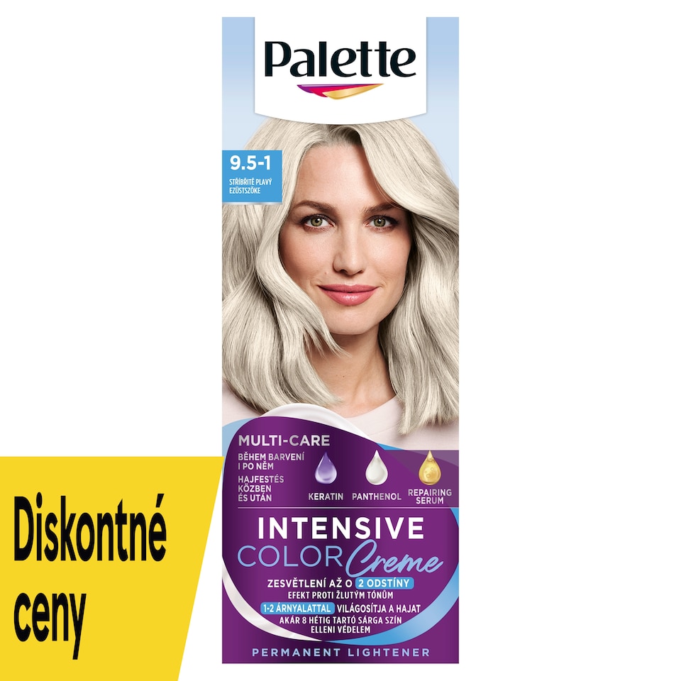 obrázok 1 z Palette Intensive Color Creme farba na vlasy Striebroplavý 9.5-1