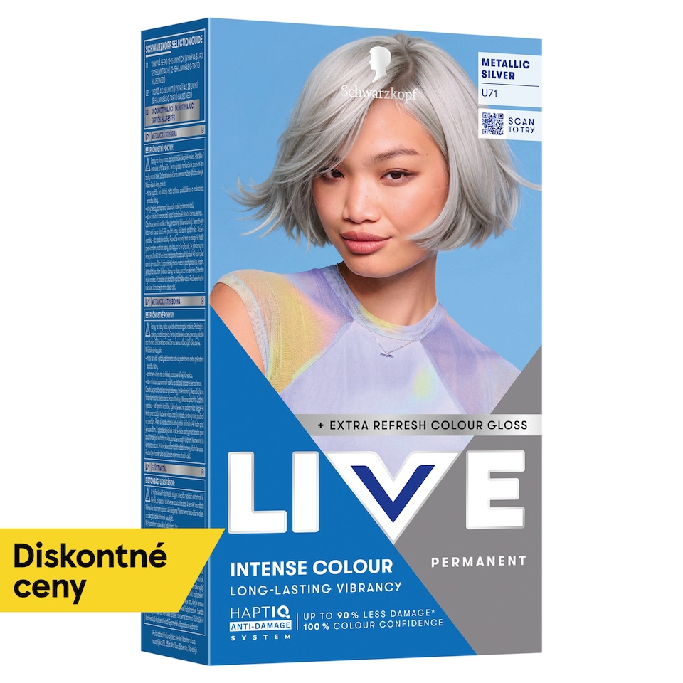 Schwarzkopf Live Intense Colour farba na vlasy U71 metalická strieborná