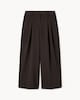 image 5 of F&F Pinstripe Pleated Wide Leg Trousers in Multi Brown