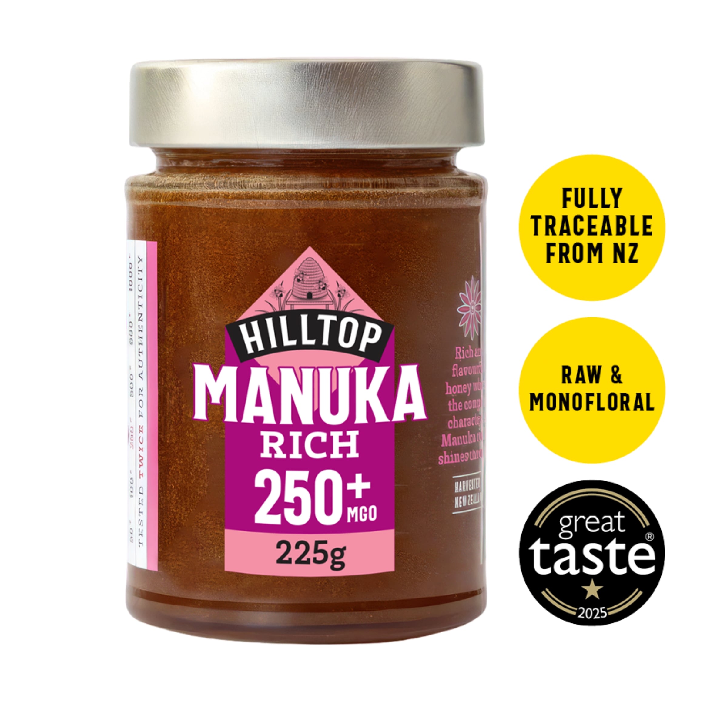 Hilltop Premium Manuka Honey 250+ Mgo 225G