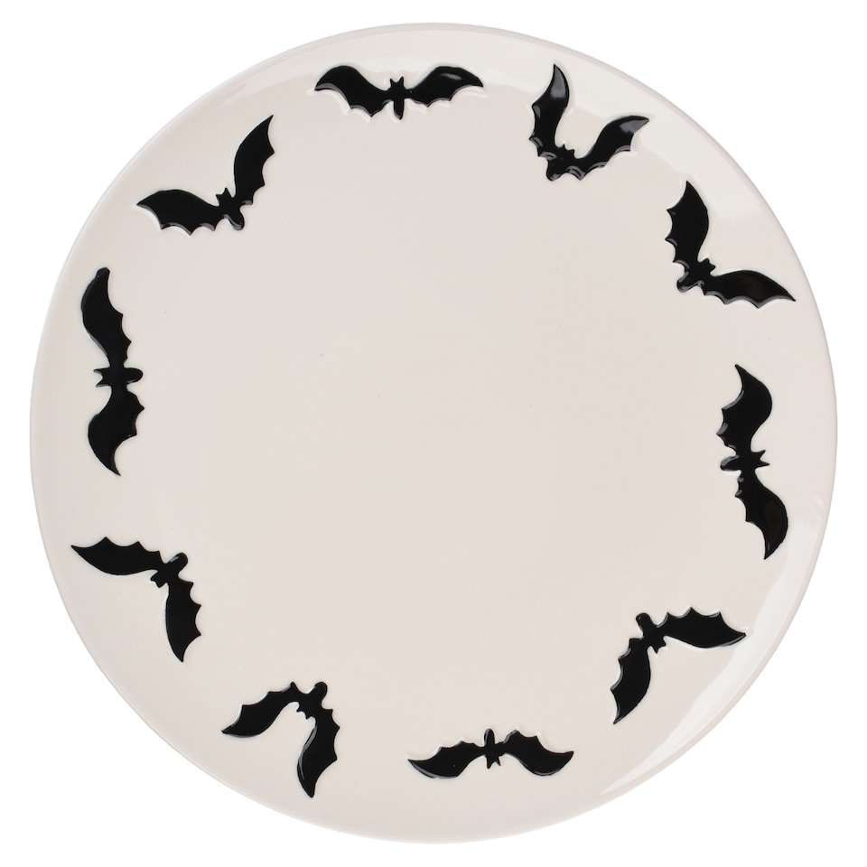 image 1 of F&F Home Halloween Ghost / Bat Serving Platter Assortment