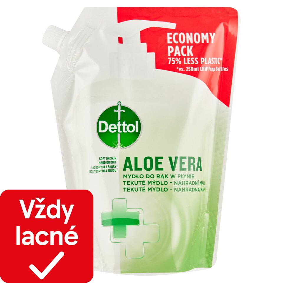 obrázok 1 z Dettol Aloe Vera tekuté mydlo - náhradná náplň 500 ml