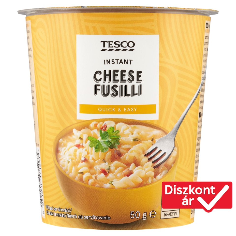 Tesco instant tészta sajtszószban 50 g