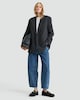 image 2 of F&F Double Breasted Oversized Blazer in Grey
