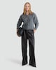 image 2 of F&F Cable Knit V Neck Jumper with Wool in Grey