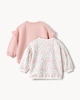 image 2 of F&F Baby 2-Pack Cotton Rich Printed Sweatshirts in Cream