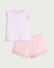 image 2 of F&F Baby 2-Piece Cotton Rich Ice Cream Print T-Shirt and Shorts Set in Pink