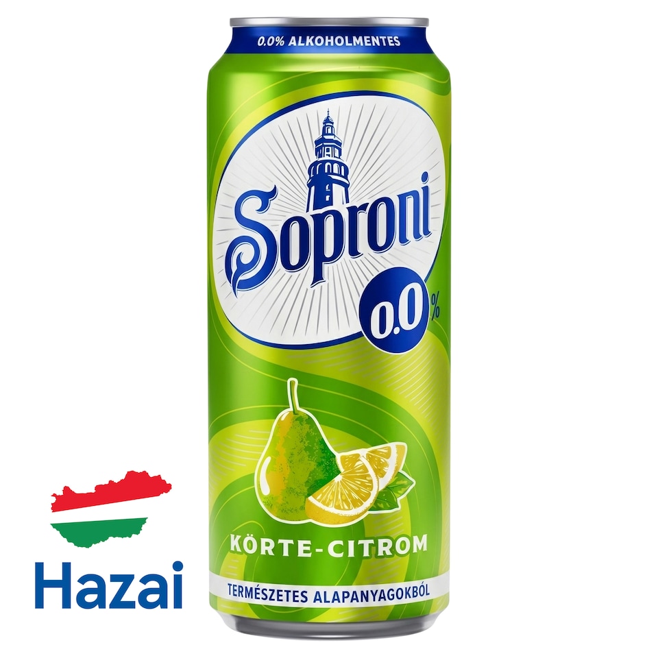 Soproni Pear-Lemon Flavoured Non-Alcoholic Beer Drink 500 ml