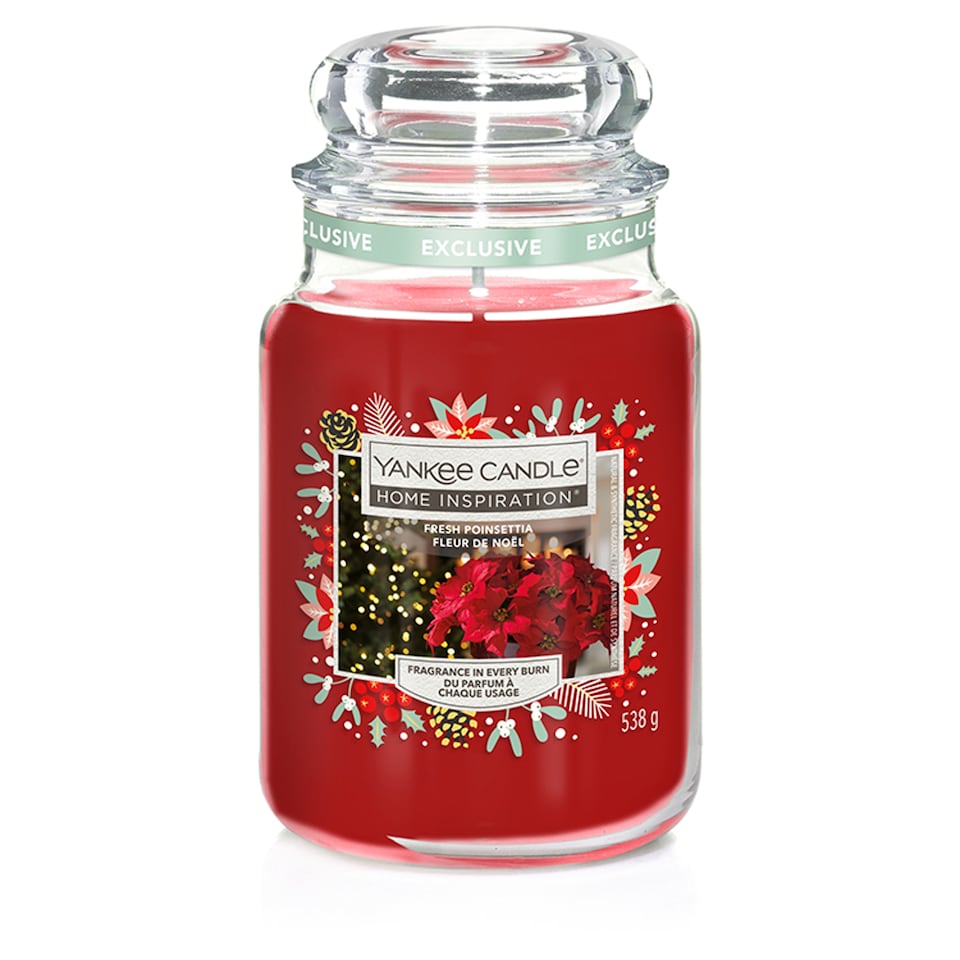 Yankee Large Jar Candle Festive Poinsettia