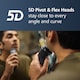 image 5 of Philips Series 3000 Wet & Dry Electric Shaver, 5D Flex head, Popup trimmer & Travel Pouch-S3244/12  