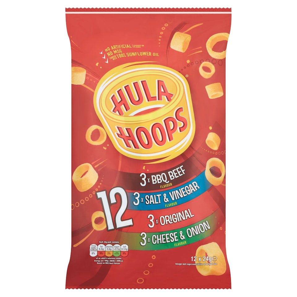 Hula Hoops Variety Multipack Crisps 12x24g