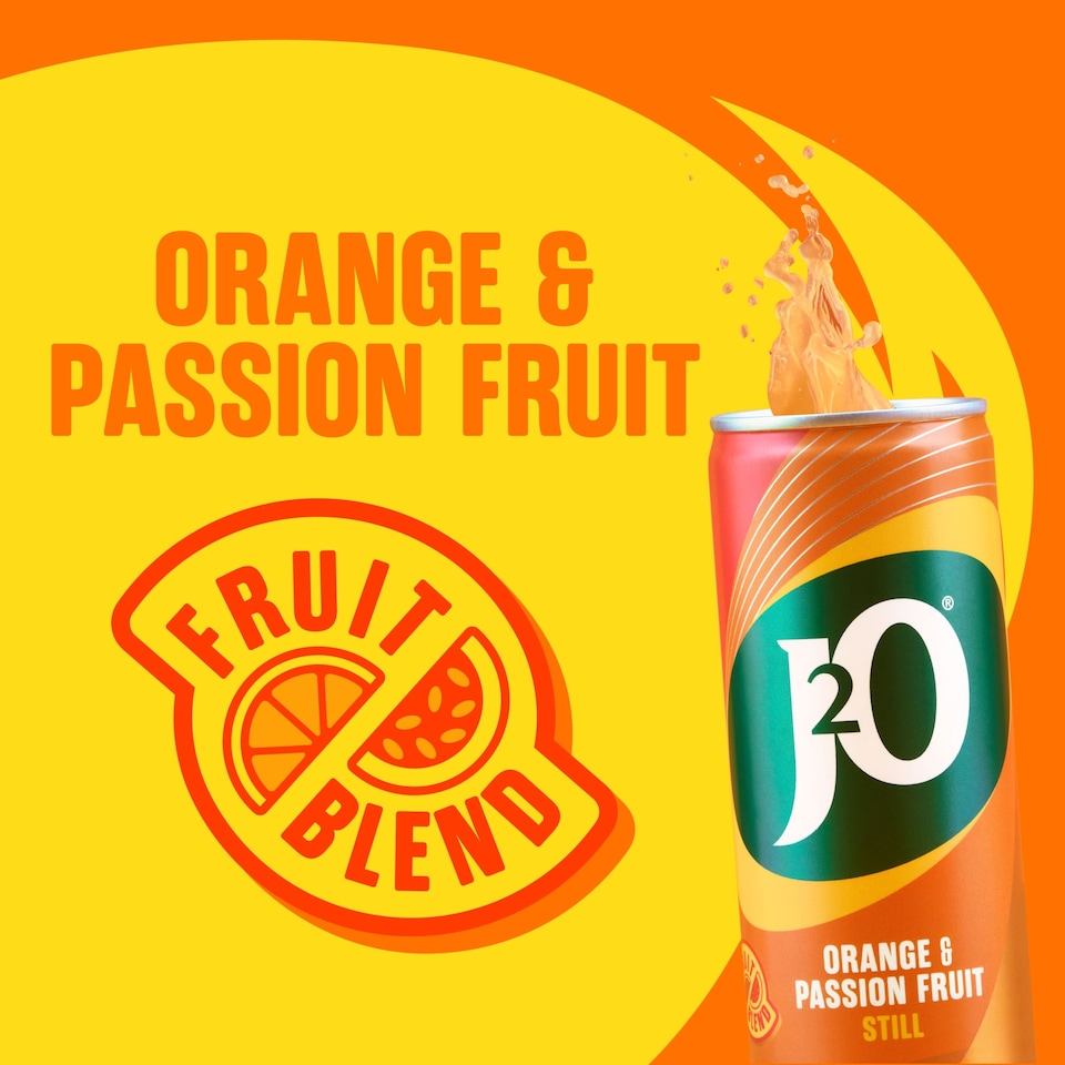 image 1 of J2O Orange & Passionfruit 10x250ml Cans