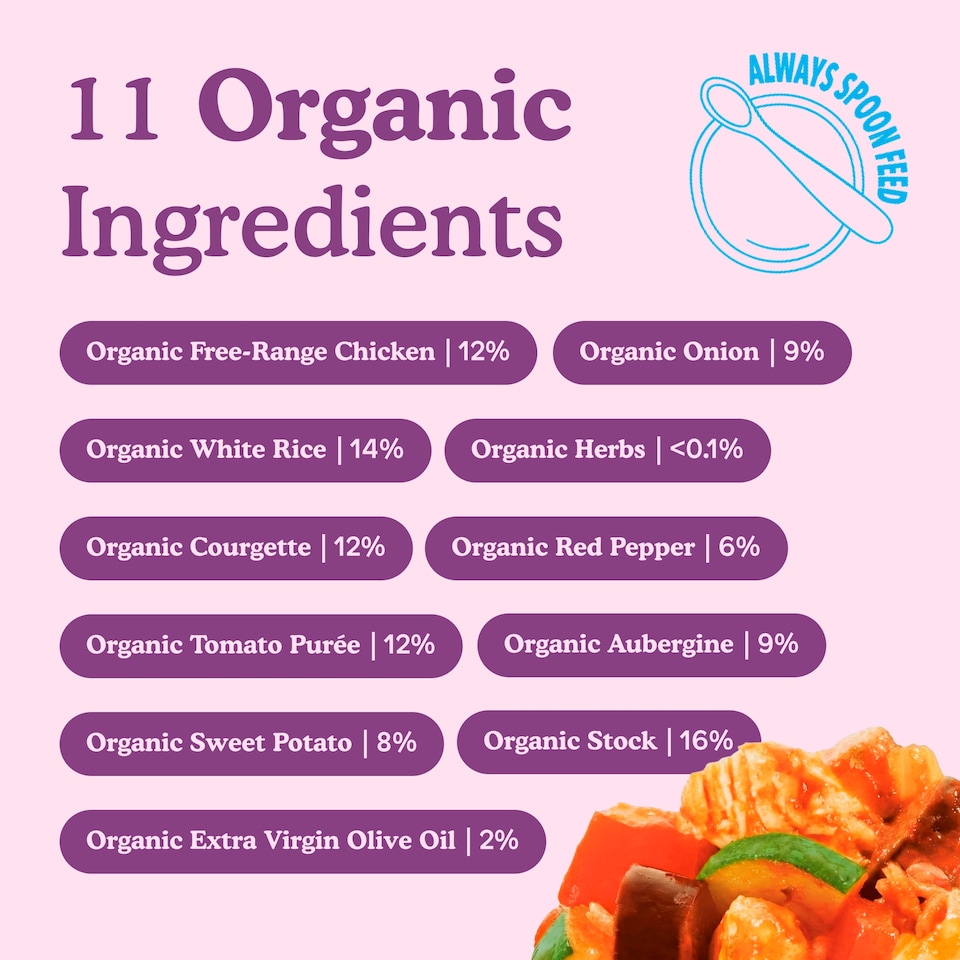 image 1 of Little Freddie Organic Chicken & Rice Casserole Baby Food Pouch 7+ Months 130g