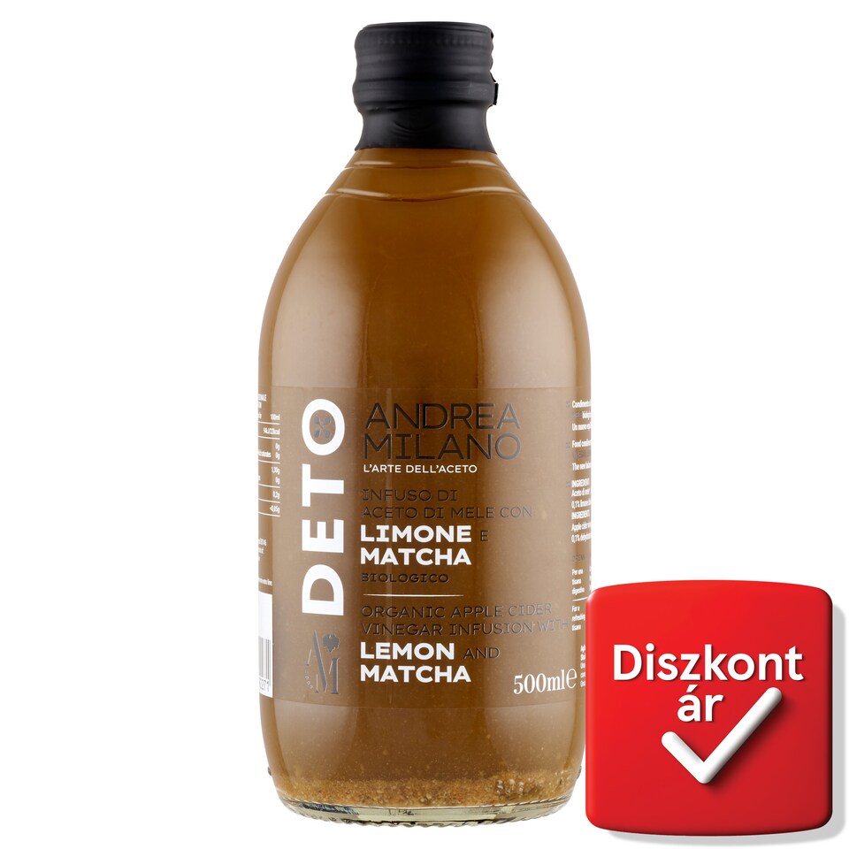 Andrea Milano Deto Organic Apple Cider Vinegar Infusion with Matcha and Lemon 500 ml